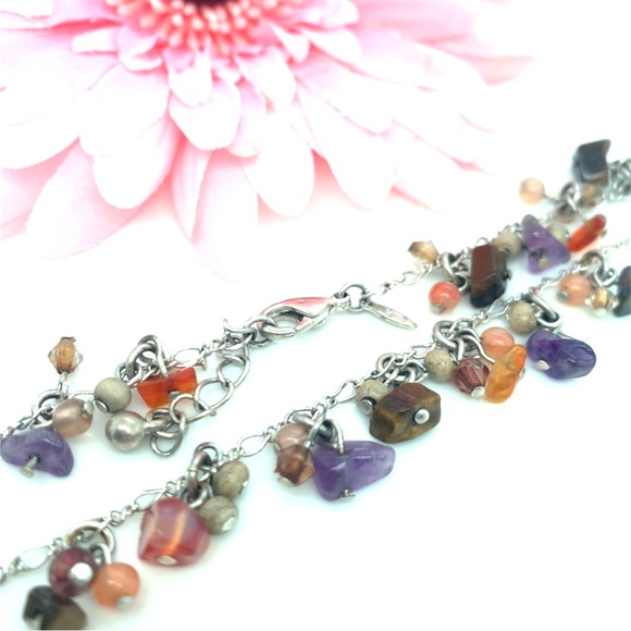 2/$10 Avon Multicolor Gemstone Charm Bracelet - Picture 3 of 6